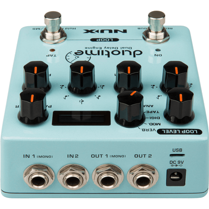 NUX Duotime Stereo Delay by NUX | Independent Time/ Subdividsions | MNU DUOTIME by NUX | NDD-6