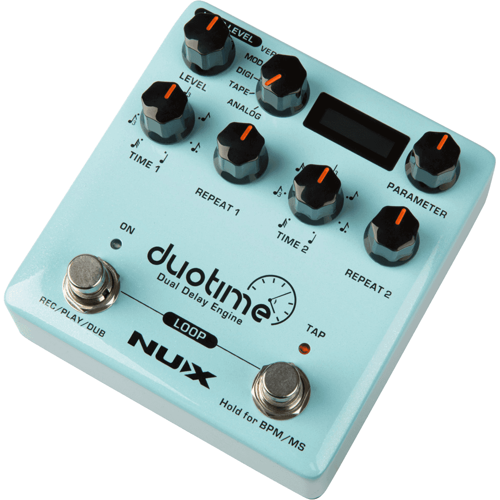 NUX Duotime Stereo Delay by NUX | Independent Time/ Subdividsions | MNU DUOTIME by NUX | NDD-6