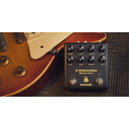 Fireman Distortion Pedal by NUX | MNU FIREMAN by NUX | Fully Analog | NDS-5