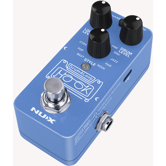 NUX Hook Drum & Loop Electric Guitar Pedal | Looper and Rhythm Box