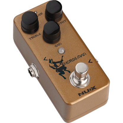 Horseman Overdrive Pedal by NUX | Centaur Style Pedal | 2 in 1 Gold and Silver Centaur Effects