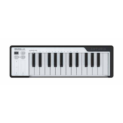Arturia MicroLab | 25-key controller keyboard, 2 touch strips, Free software instruments and recording software, Black