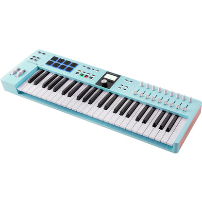 KeyLab Essential MK3 49 Aquamarine by Arturia | Universal MIDI Controller with DAW Functionality and Software Bundle