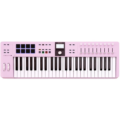 KeyLab Essential MK3 49 Rose Quartz by Arturia | Universal MIDI Controller with DAW Functionality and Software Bundle