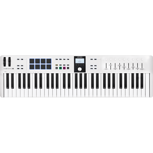 KeyLab Essential mk3 61 by Arturia | Universal MIDI controller, Keyboard, with DAW functionality and software bundle | OAR ESSENTIAL3-61