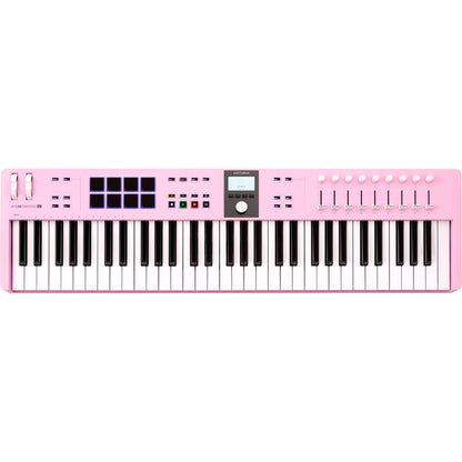 KeyLab Essential MK3 61 Rose Quartz by Arturia | Universal MIDI Controller with DAW Functionality and Software Bundle