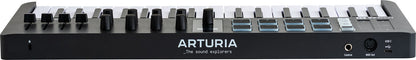 Arturia MiniLab 3 Black | 37-Key USB-C MIDI Keyboard Controller with 8 Encoders | 8 Velocity/Pressure Sensitive RGB-backlit Pads | 4 Sliders | Software Included