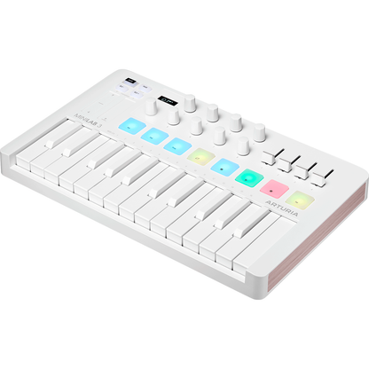 Arturia |  MiniLab 3 Alpine White MIDI Keyboard Controller | 25-note | USB Midi | Software Included