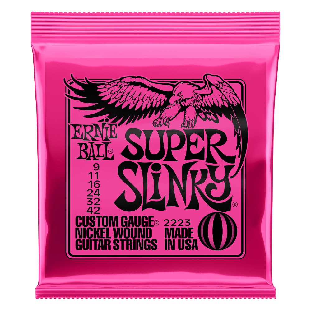 Ernie Ball Super Slinky 2223 Guitar Strings | 9 - 42 | Nickel Wound