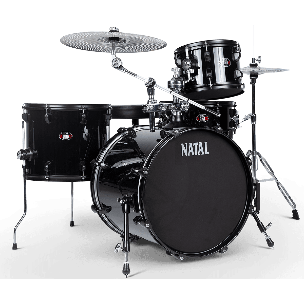 NATAL DNA STEALTH Silent Drum Kit With Mesh Heads And Silent Cymbals | Suitable for Beginners