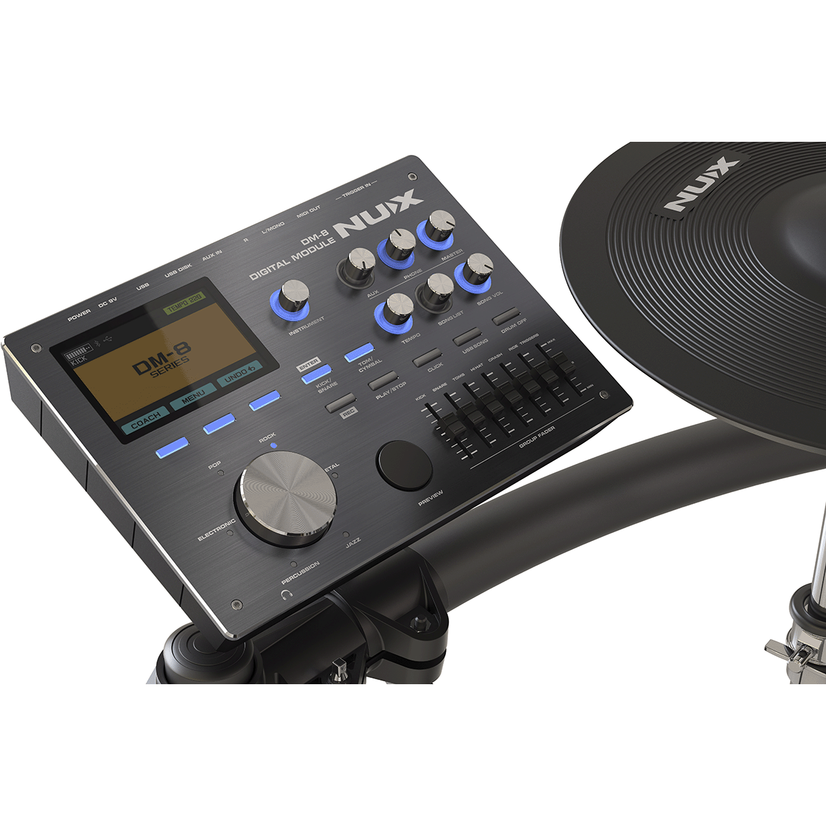 ​Electronic Drum Kit by NUX | PNU DM-8 | E-Drum Set Suitable for Beginners and Professional Players