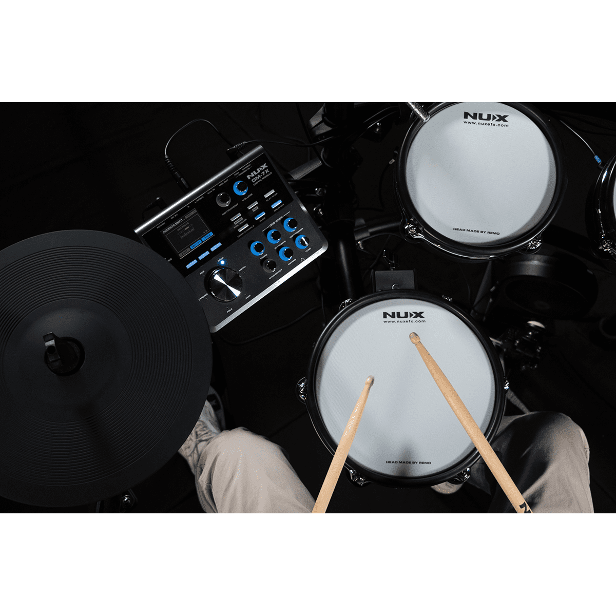 Digital Drum Kit DM7-X by NUX | Electronic Drum Kit with Remo Collaborated Mesh Heads