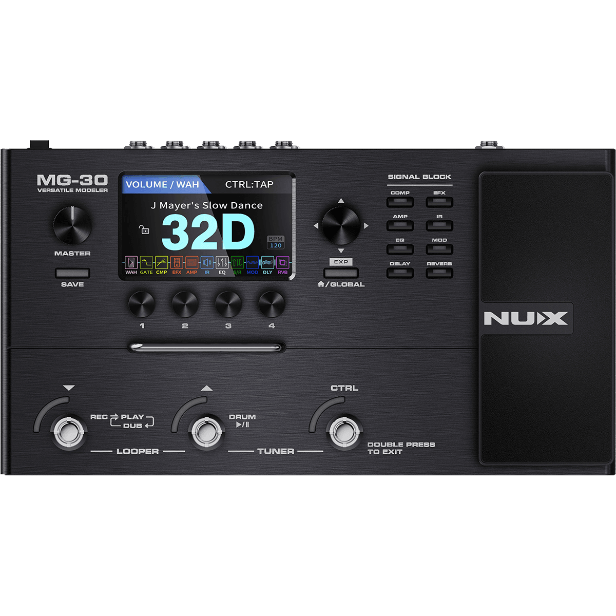 MG30 Modeler and Multi Effects by NUX | Hundreds of Effects | Large LCD Screen | Over 30 IR's Built In