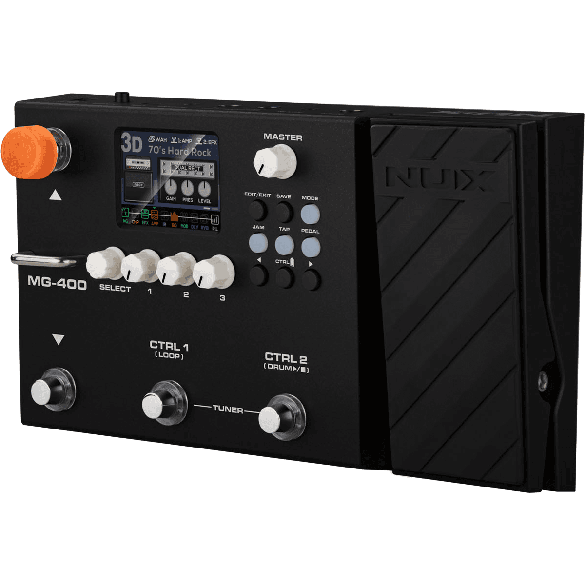 NUX MG-400 Dual DSP Modeling Guitar and Bass Effect Processor Pedal by NUX | Built in Impulse Responses | MNU MG400