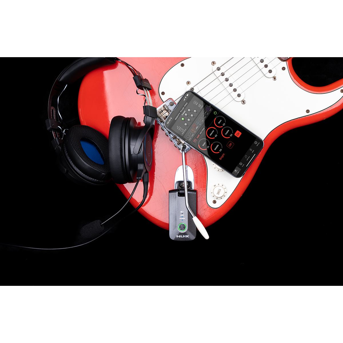 MIGHTY-PLUG PRO by NUX | Portable Guitar and Bass Amp Modeling Earphone Amplug | MP-3 | MNU MIGHTY-PLUG-PRO