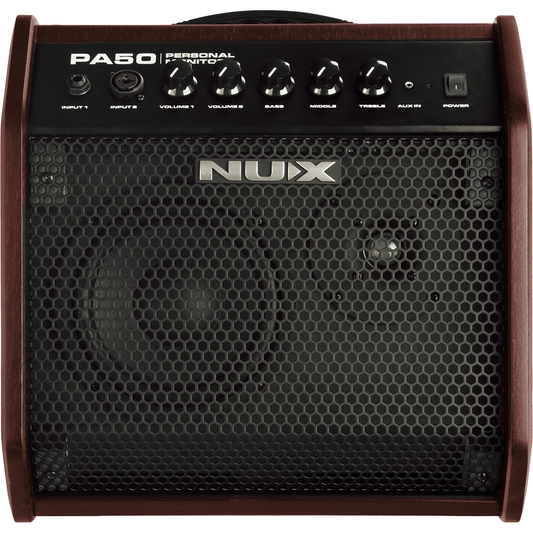 NUX PA50 | 50-watt Amplifier |  2-Channel With an Ultra-Sensitive 6.5-Inch Driver | Personal Monitoring