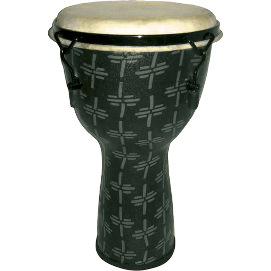12" Fibreglass Djembe | Easily Tuneable | Natural Design by Tanga | TDFIBD12-16LG