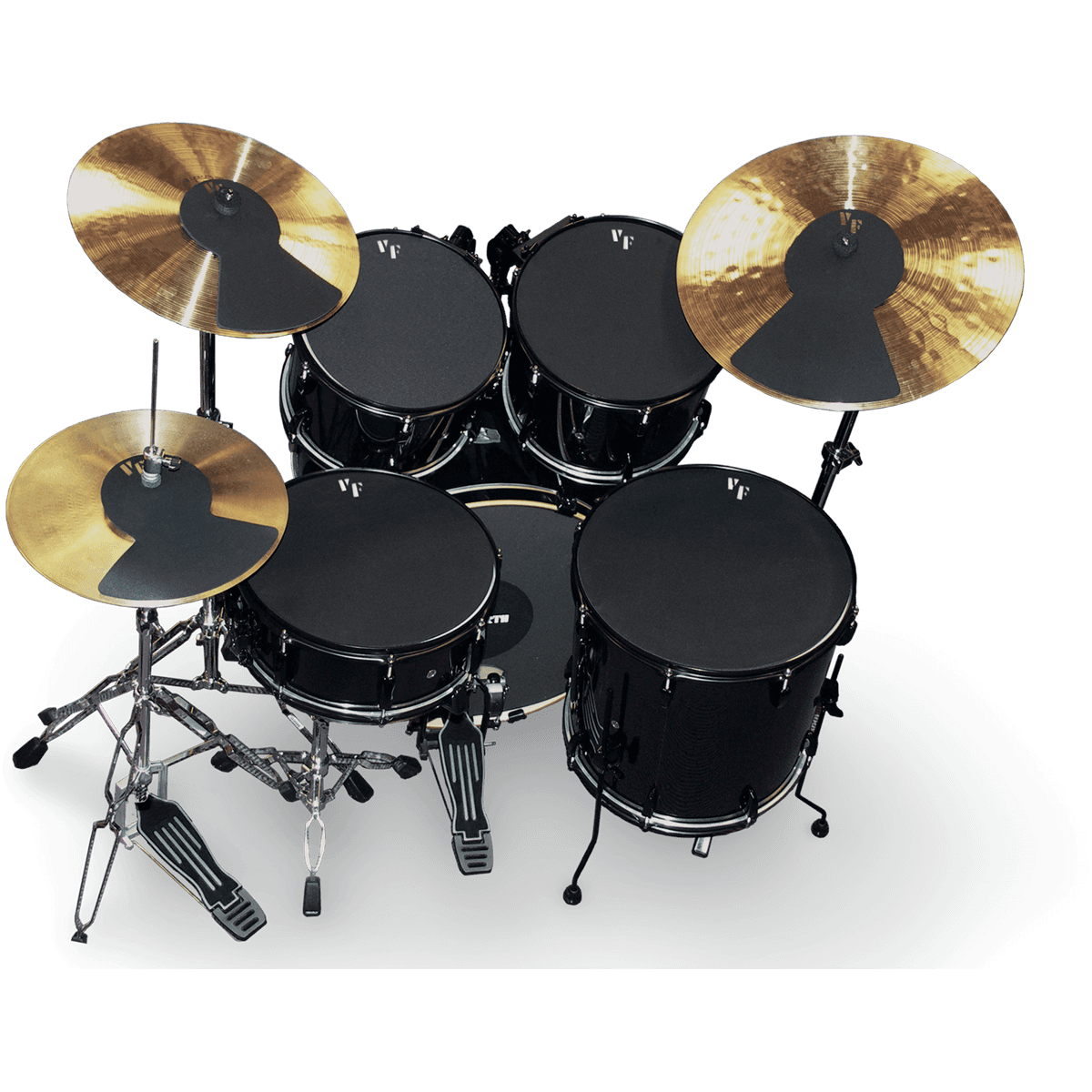 Vic Firth Mute Set for Drums | Pack of 12”, 13”, 16:, 14”, 22”, Hi-hat and 2 Cymbals