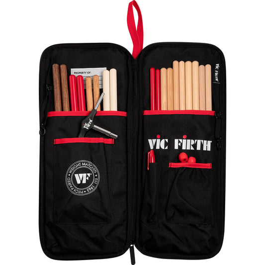 Vic Firth VXSB0042 Drumstick Bag | Black and Red