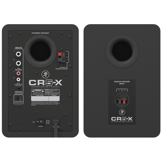 Mackie CR5-X 5 inch Multimedia Monitors (Pair) | 5" Active Studio Monitors | 1/4" TRS, 1/8" TRS, and RCA Inputs | Perfect for Mixing