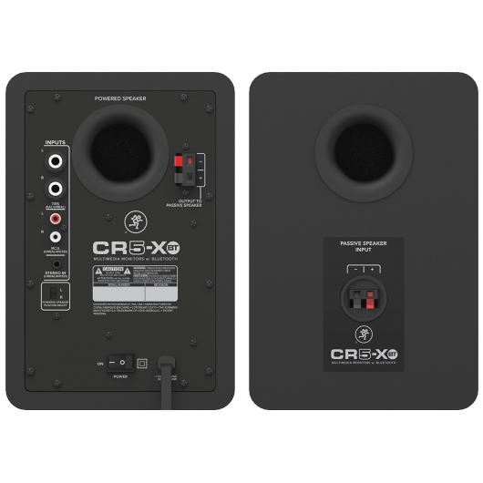 Mackie CR5-XBT Bluetooth 5 inch Multimedia Monitors (Pair) | 5" Active Studio Monitors | 1/4" TRS, 1/8" TRS, and RCA Inputs | Perfect for Mixing and Wireless Streaming of Music