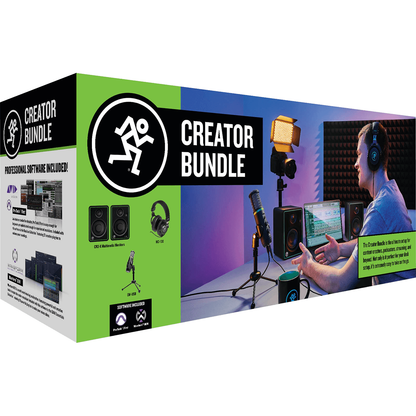 Mackie Creator Bundle with CR3-X 3-inch Creative Reference Multimedia Monitors, EM-USB Condenser Microphone, MC-100 Professional Headphones and Accessories | Includes Software
