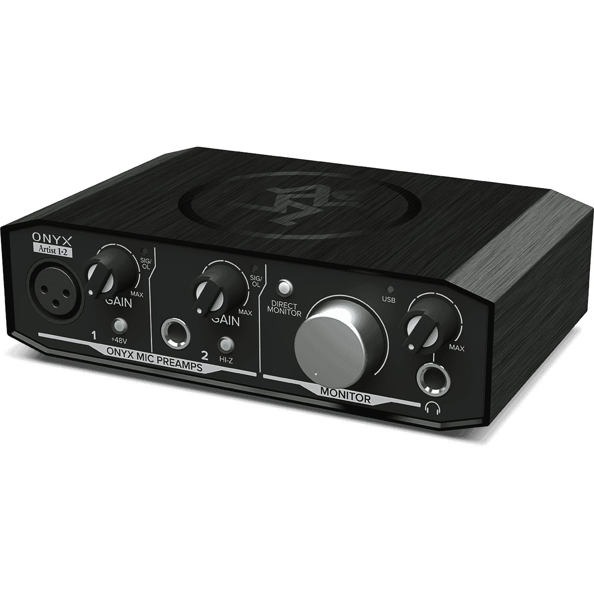 Mackie Onyx Artist 1.2 USB Audio Interface | 2 Ins/2 Outs | Includes Recording Software and Plugins | Perfect for Singer-Songwriters