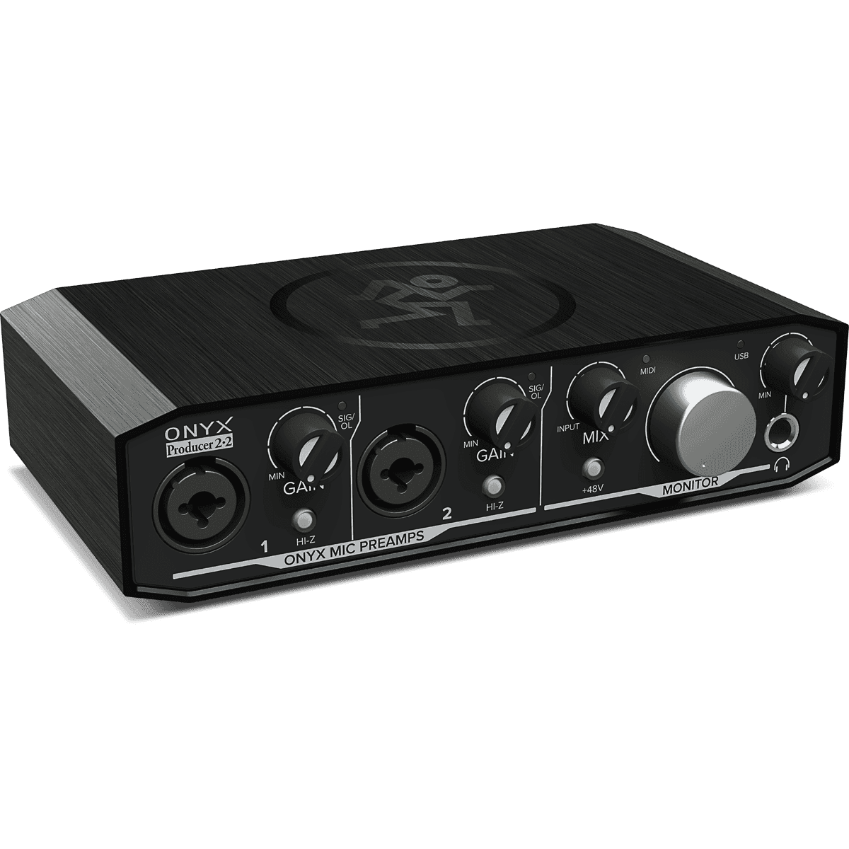 Mackie Onyx Producer 2.2 USB Audio Interface | 2-in-2-out USB 2.0 Audio Interface | MIDI I/O | 24-bit/192kHz | 2 Onyx Mic Preamps | Zero-latency Direct Monitoring | Software Bundle
