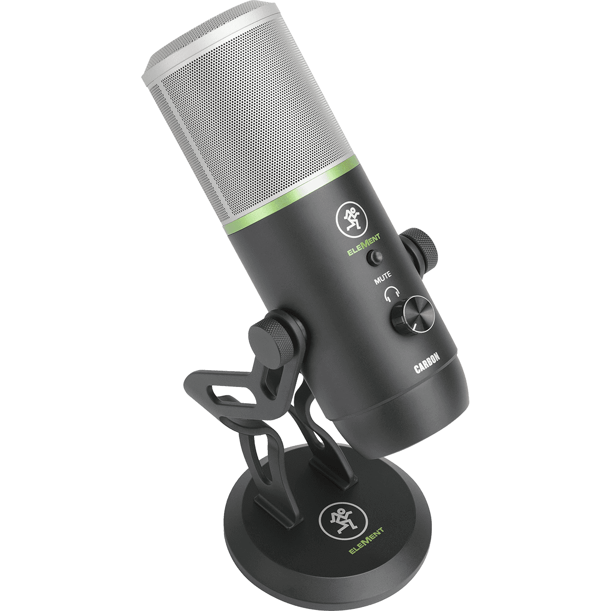Mackie EM-CARBON USB Condenser Microphone | Large-diaphragm USB-C Condenser Microphone | 5 Selectable Polar Patterns | Headphone Output