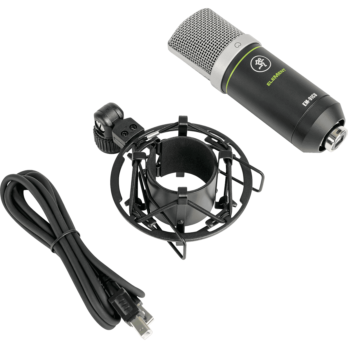 Mackie RMM EM-91CU+ USB Condenser Microphone | Large-diaphragm USB Condenser Microphone | Includes Shock Mount | Cardioid Polar Pattern | 16-bit/48kHz Conversion