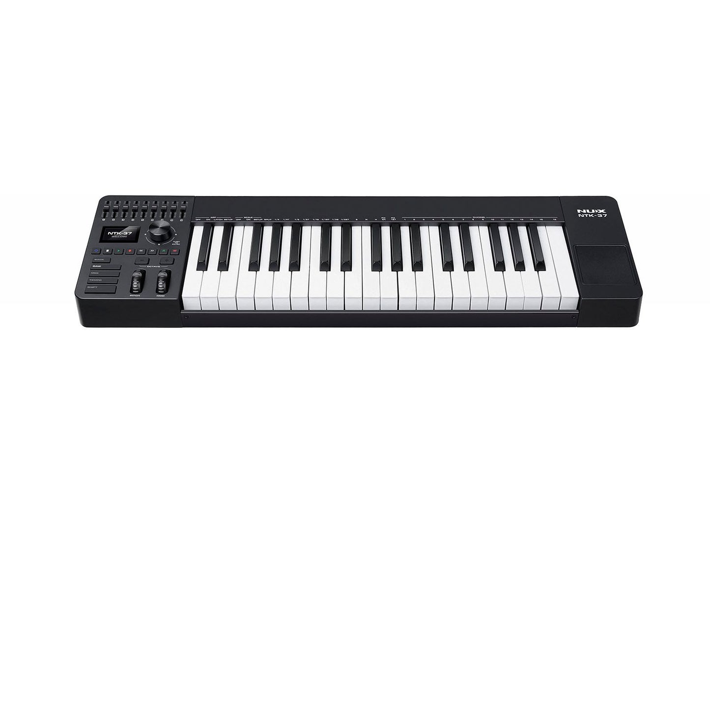 NUX NTK-37 MIDI Master Keyboard | 37-Key Keyboard with 9 Faders and 8 Potentiometers | Included Software