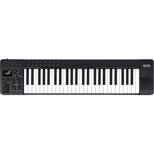 NUX NTK-49 MIDI Master Keyboard | 49-Key Keyboard with 9 Faders and 8 Potentiometers | Included Software