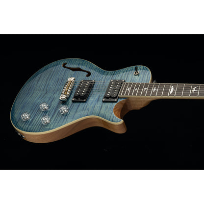 PRS SE Zach Myers Signature Semi-Hollow Electric Guitar in Myers Blue | ZM3MC | PRS Gig Bag Included