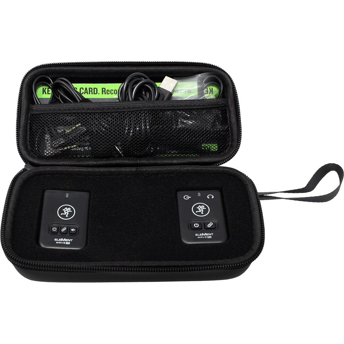 Mackie EleMent Wave LAV Wireless Microphone System | Transmitter & Receiver | Built-in Electret Microphone | Lavalier Microphone | Case & Accessories