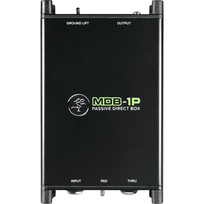 Mackie MDB-1P 1-Channel DI Box | 1-Channel Passive Direct Box | -15dB Pad Switch | Ground Lift | Instrument Thru