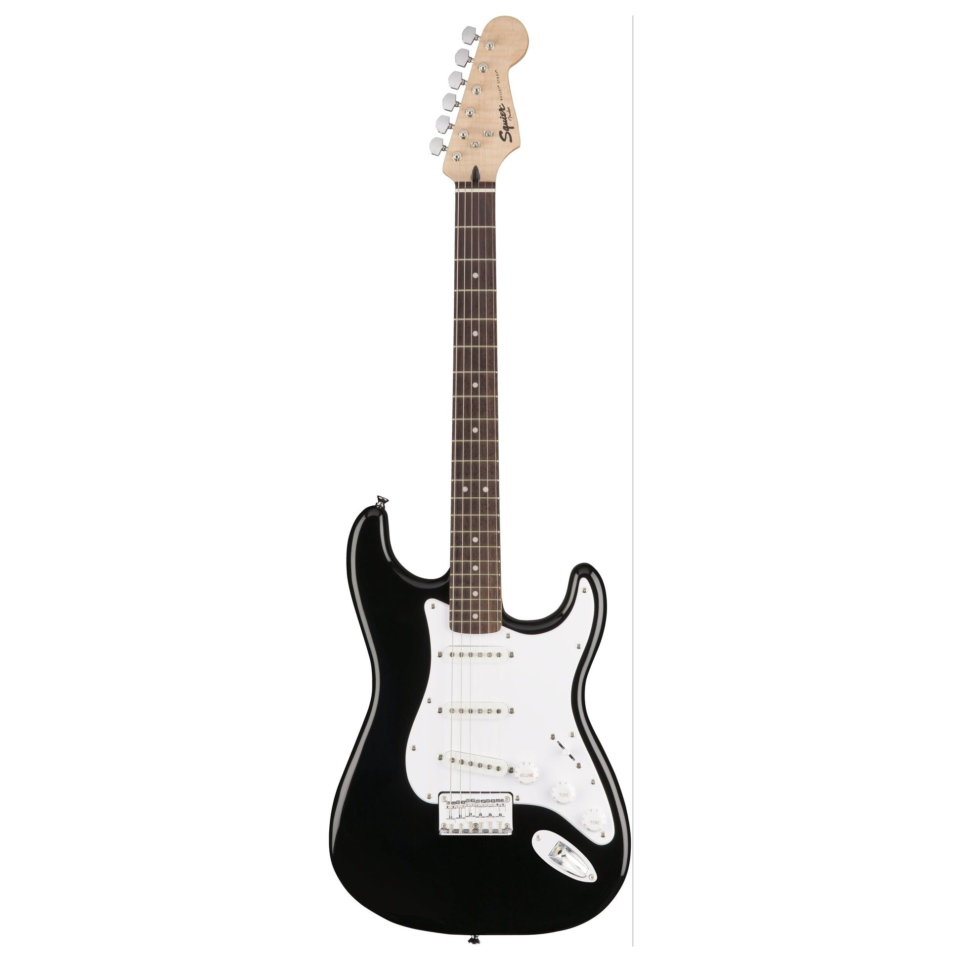 Fender Squier Bullet Stratocaster HT | Black | Electric Guitar with Poplar Body | Maple Neck Indian Laurel Fingerboard | 3 Single-coil Pickups | Hardtail Bridge