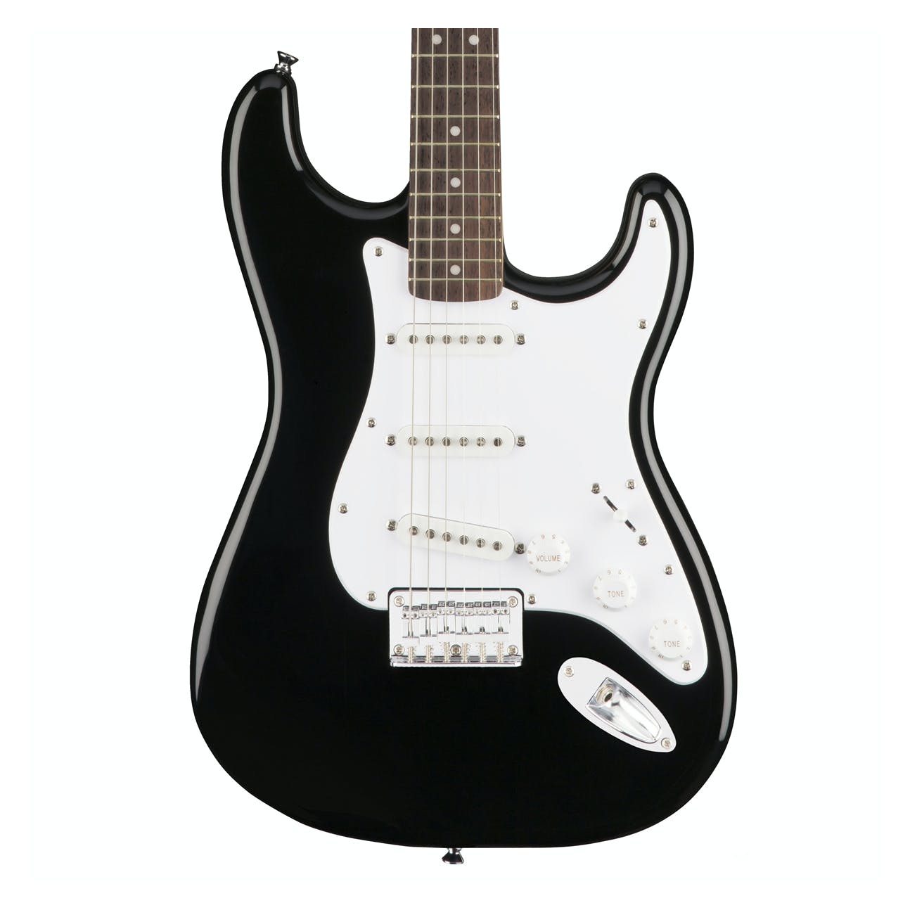 Fender Squier Bullet Stratocaster HT | Black | Electric Guitar with Poplar Body | Maple Neck Indian Laurel Fingerboard | 3 Single-coil Pickups | Hardtail Bridge