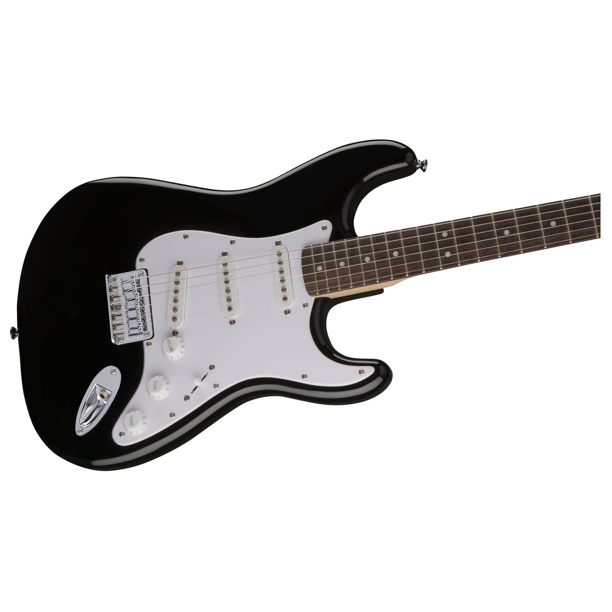 Fender Squier Bullet Stratocaster HT | Black | Electric Guitar with Poplar Body | Maple Neck Indian Laurel Fingerboard | 3 Single-coil Pickups | Hardtail Bridge