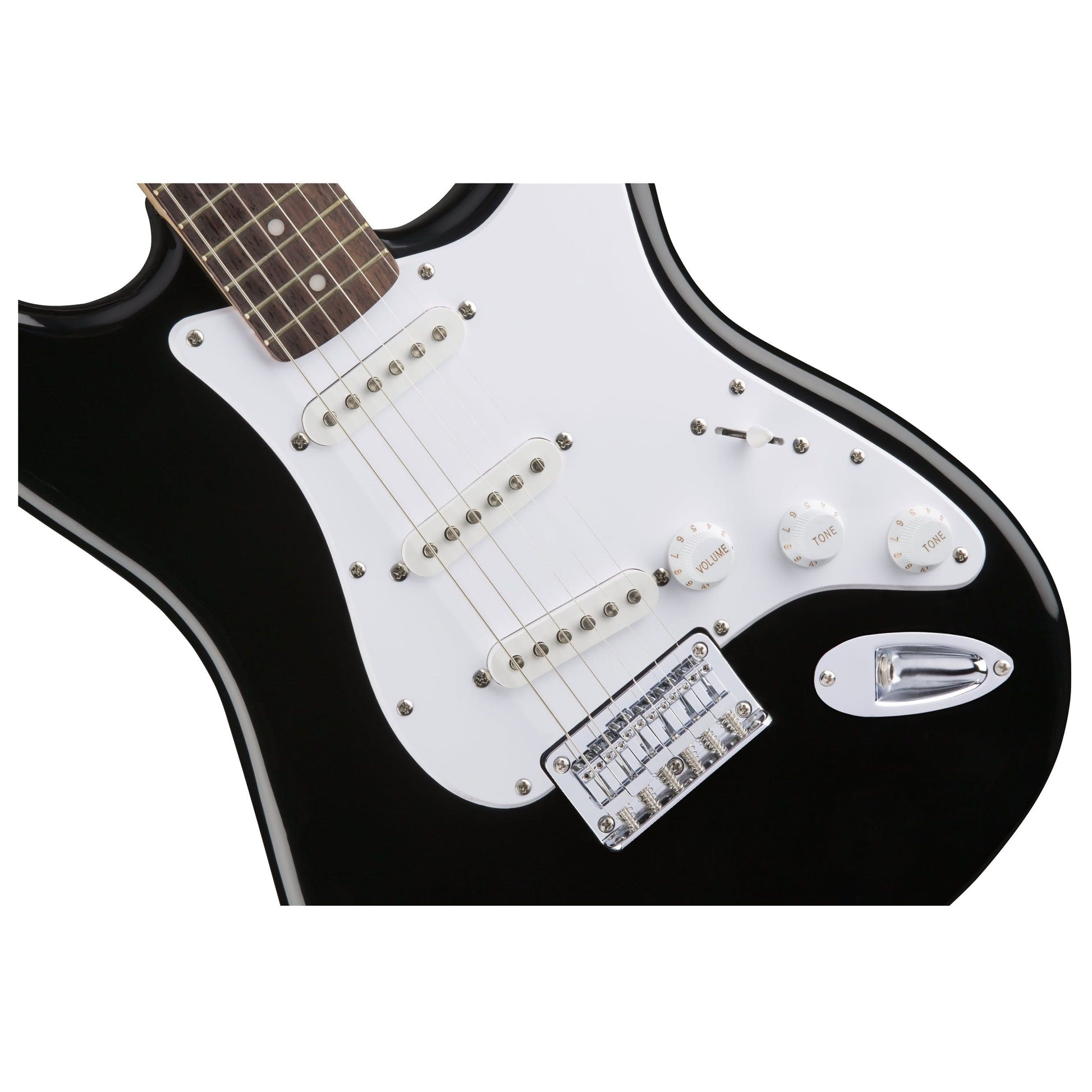 Fender Squier Bullet Stratocaster HT | Black | Electric Guitar with Poplar Body | Maple Neck Indian Laurel Fingerboard | 3 Single-coil Pickups | Hardtail Bridge