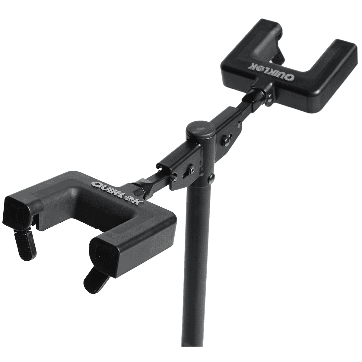 Double Universal Guitar Stand with Self-Locking System by Quik Lok | Foldable and Height Adjustable