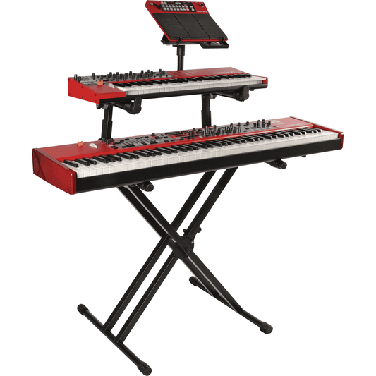Double X Keyboard Stand with 2 Levels QL742 by Quik Lok