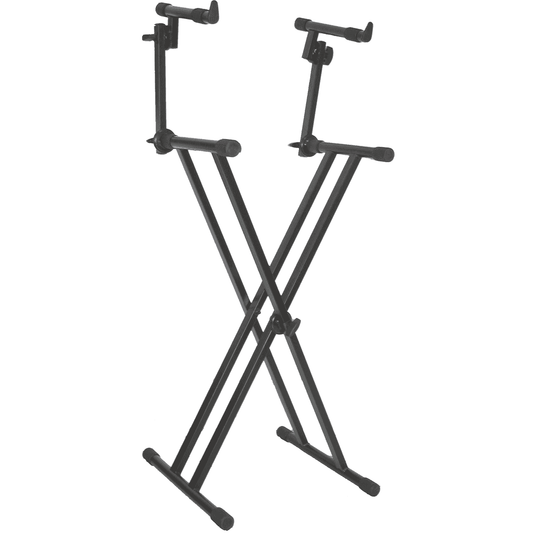 QUIK LOK | T-Rex – T | Double X Keyboard Stand With Two Levels | TQM T22