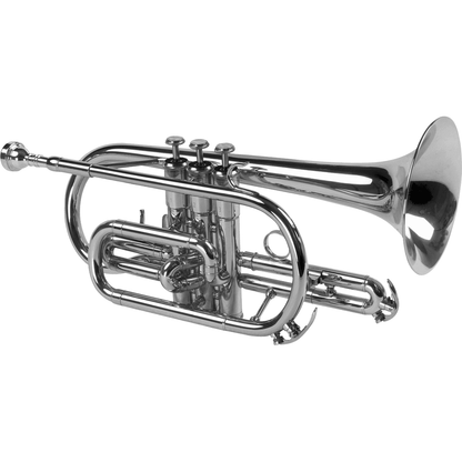 Bb Silver Plated Cornet with Soft Case by SML Paris | CO50-S