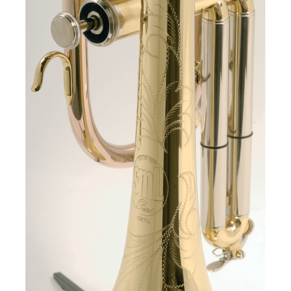 Bb Gold Lacquered Cornet with Deluxe Softcase by SML Paris | CO870-L