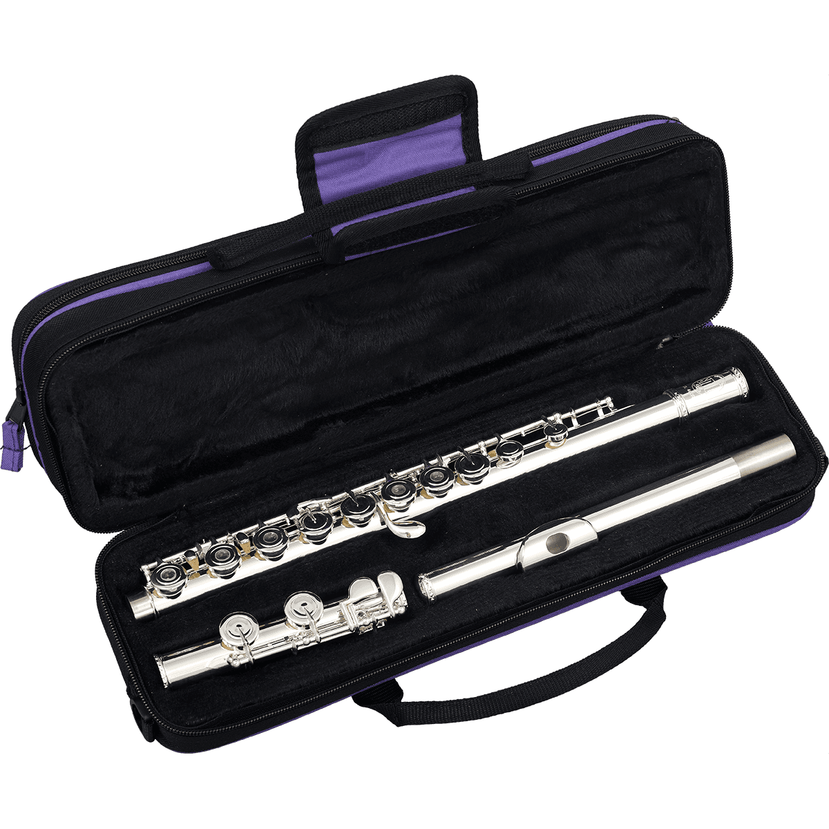 C Silver Plated Flute with Soft Case with Right Thumb Rest by SML Paris | FL400R