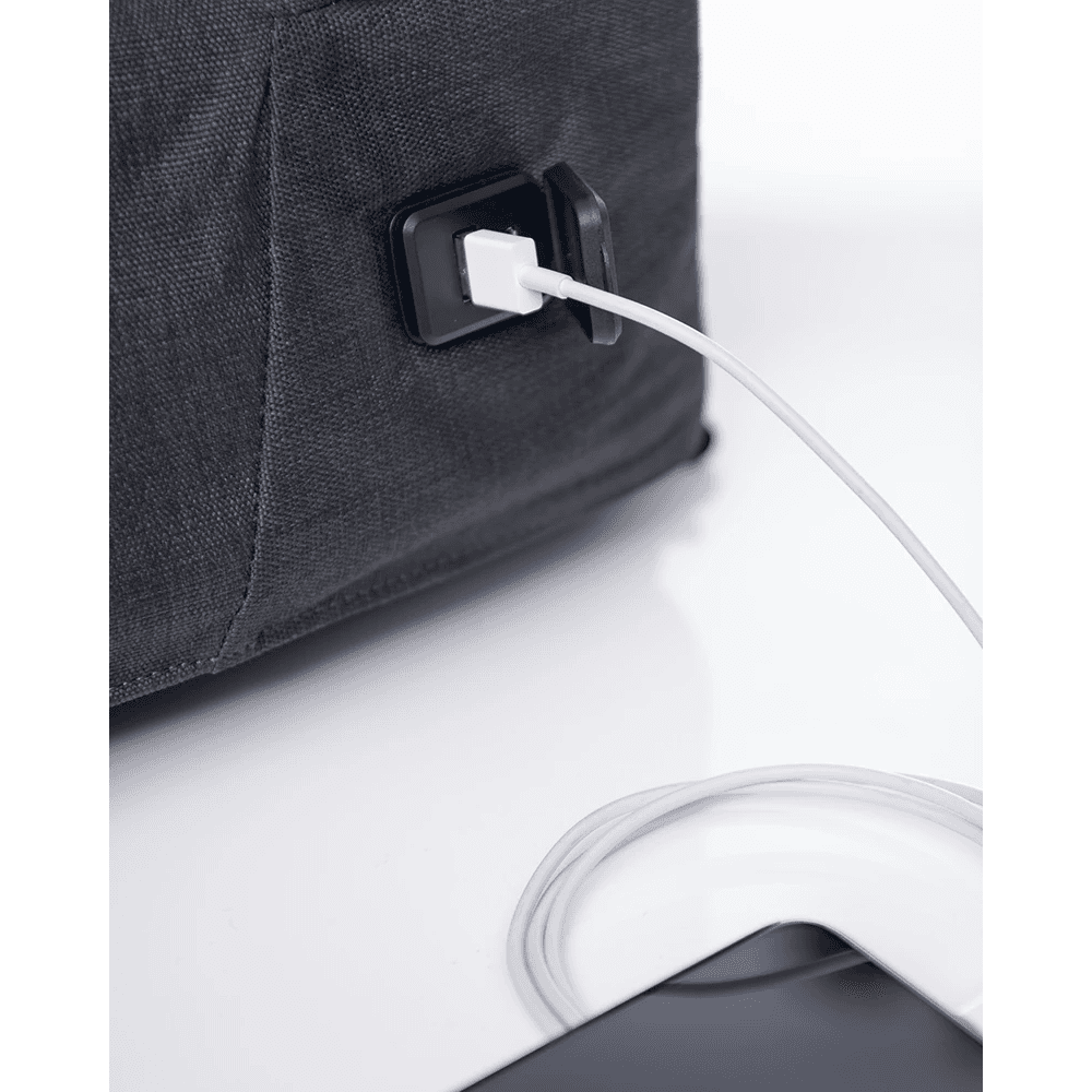 Marshall City Rocker Backpack | Grey, Grey Logo, USB port, Laptop Compartment