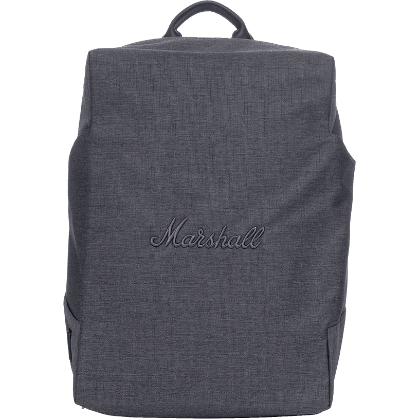 Marshall City Rocker Backpack | Grey, Grey Logo, USB port, Laptop Compartment