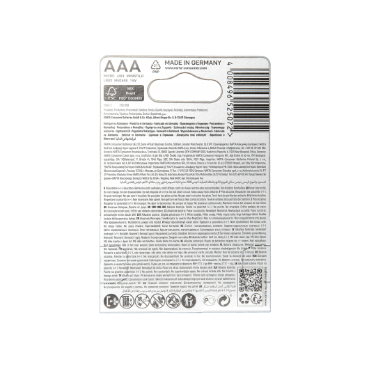 1.5V LONGLIFE Battery by VARTA | Alkaline | AAA