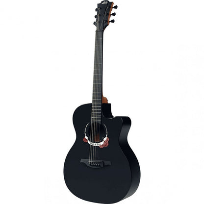 Auditorium Cutaway Electric Acoustic Guitar Wings of Death by Lâg | W-DEATH-ACE | Black High Gloss