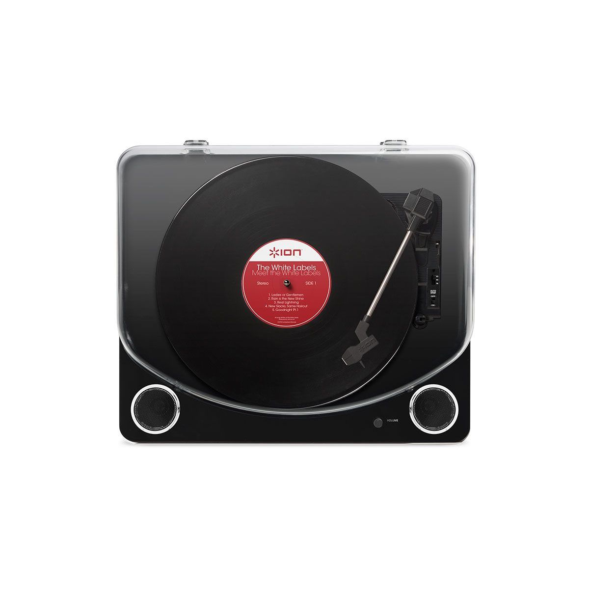 ION Audio Max LP BLACK - Vinyl Record Player with Built In Speakers in Gloss Black